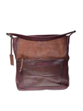 Pikolinos leather hobo handbag in a multi-tonal garnet and cuero brown color Bag